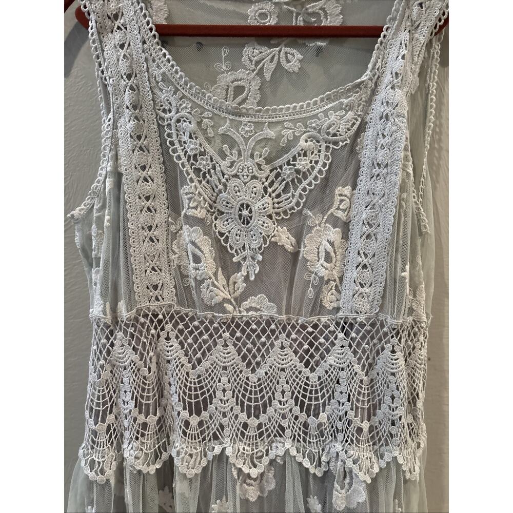 Sundance Dress 16 Lace Floral Embroidered Love Always Coquette Delicate Dainty - Picture 4 of 13